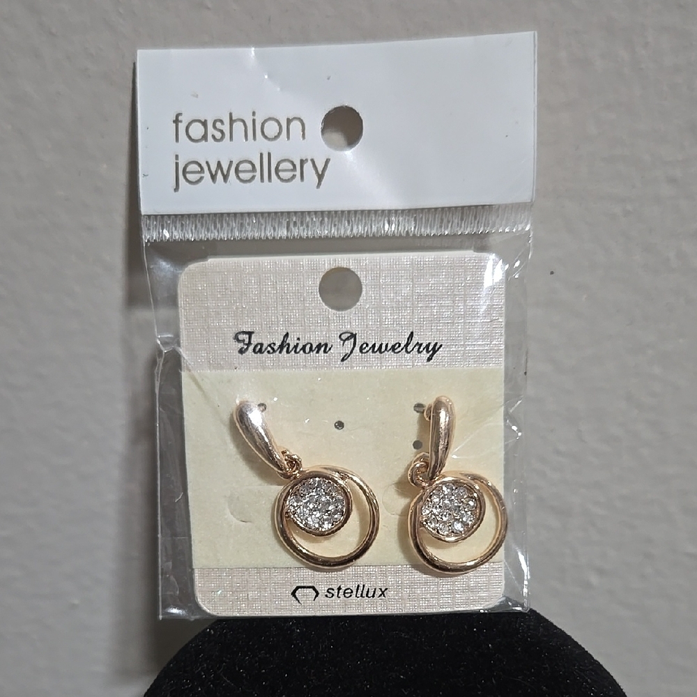 Fashion Jewelry Gold and Silver Crescent Earrings